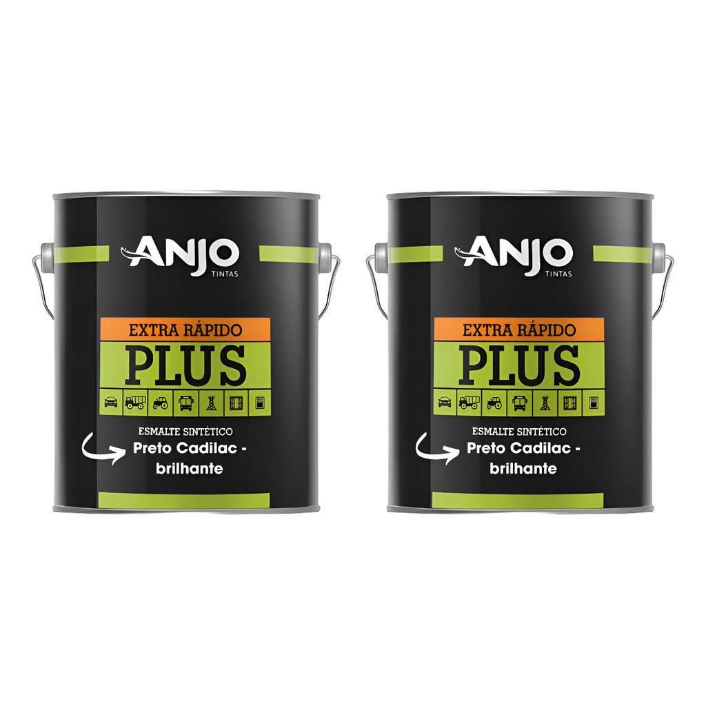 Kit 2 Tintas Extra Rápido Anjo Plus 900ml Cadilac Brilhante