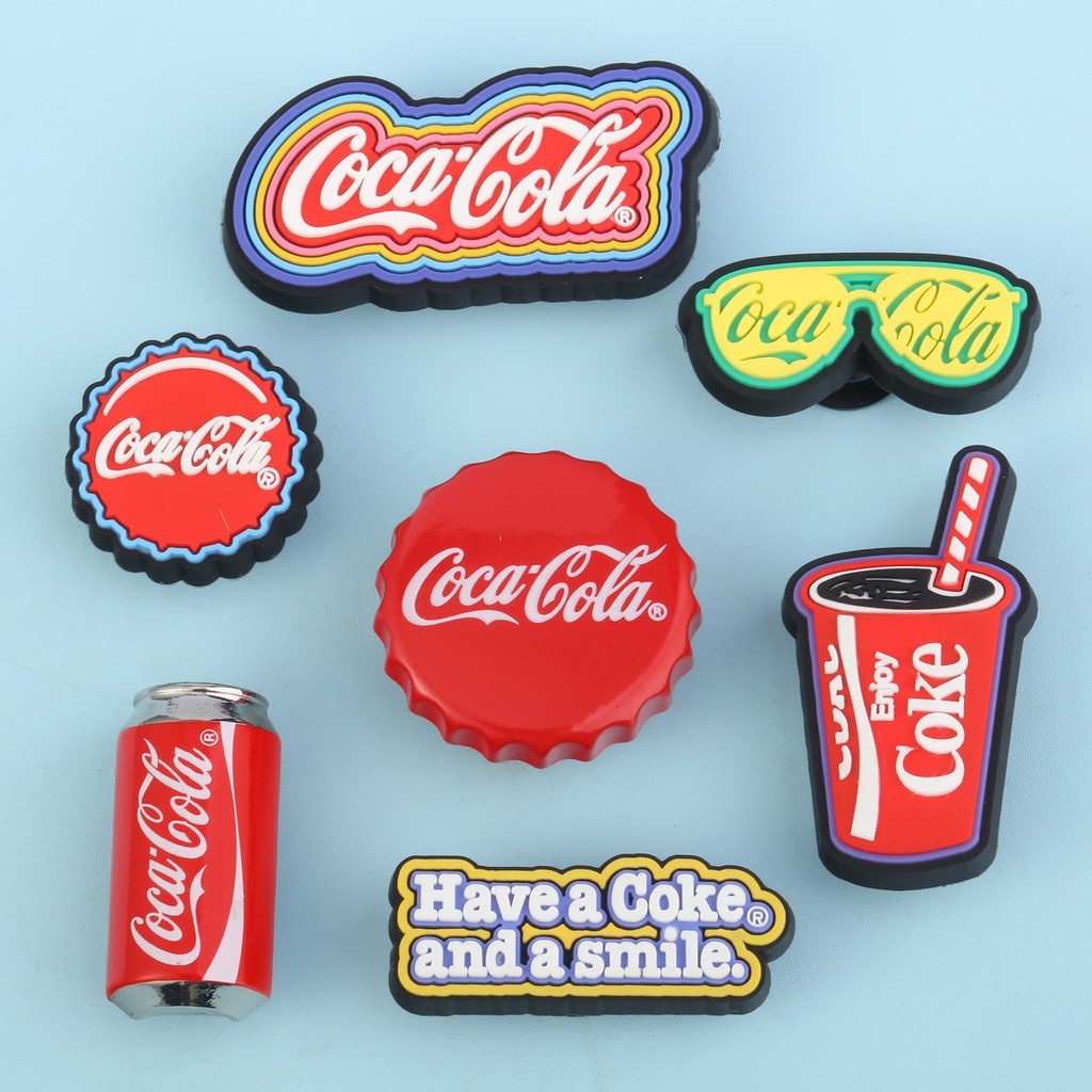 25 novo estilo verão Cola série sandálias PVC acessórios sapatos fivela decorativa acessórios de sapato DIY