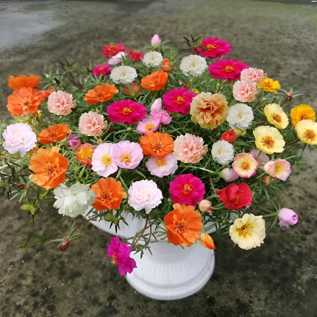 flores ornamentais 100 Flores Das Onze Horas Sementes Fácil De  Sete Cores planta para vaso