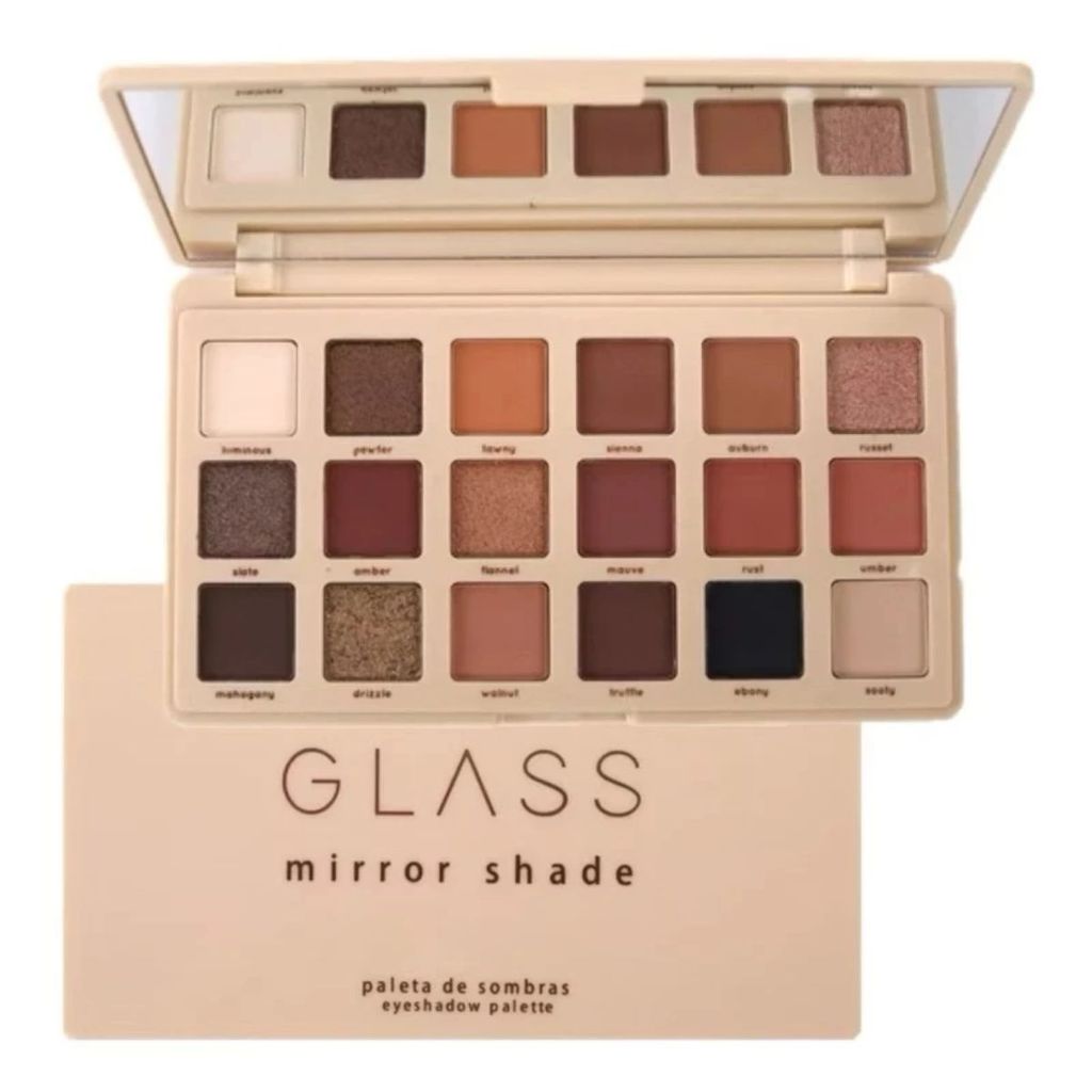 Paleta Sombras Ruby Rose Glass Mirror Shade 18 Cores - Paleta Sobrancelha Melu Make Profissional