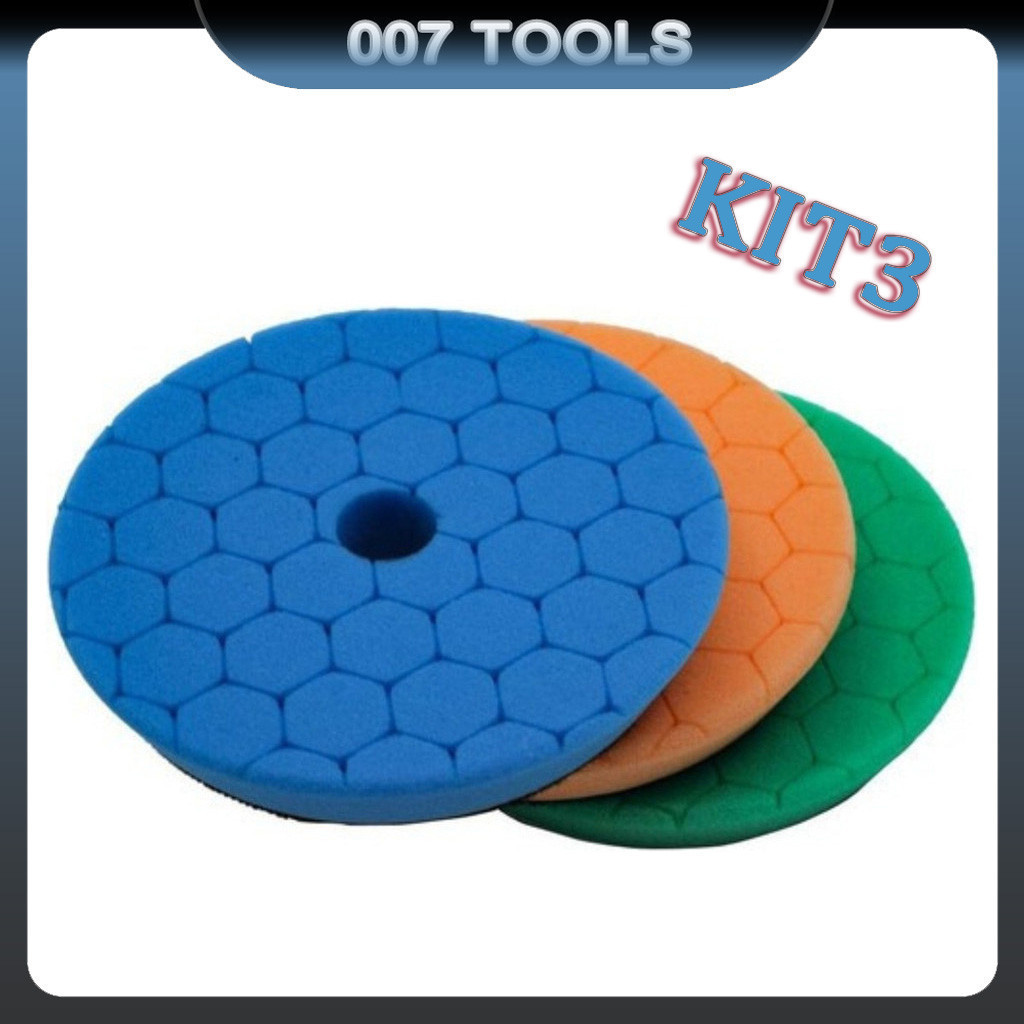 Kit 3  Boina De Espuma Polimento Corte Lustro Refino Boina Polimento Automotivo 5 Polegadas em Oferta na Shopee