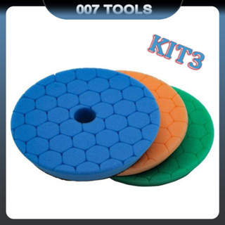 Kit 3  Boina De Espuma Polimento Corte Lustro Refino Boina Polimento Automotivo 5 Polegadas em Oferta na Shopee