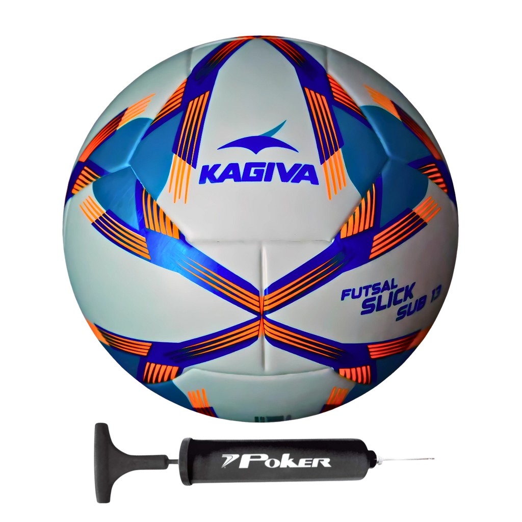 Bola de Futsal Infantil Kagiva Slick Sub 13 + Bomba de Ar