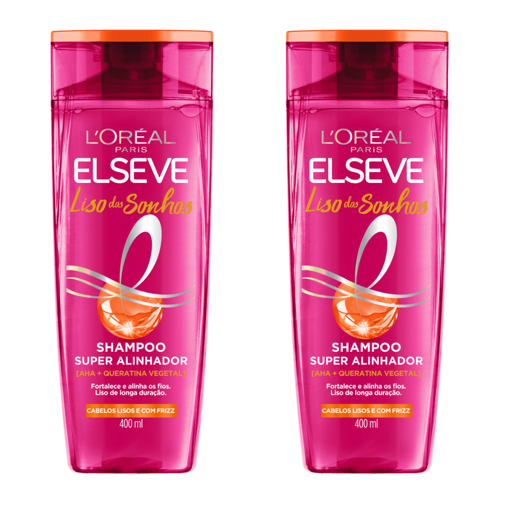 Kit c/2 Shampoo L'Oréal Paris Elseve Liso dos Sonhos 200ml
