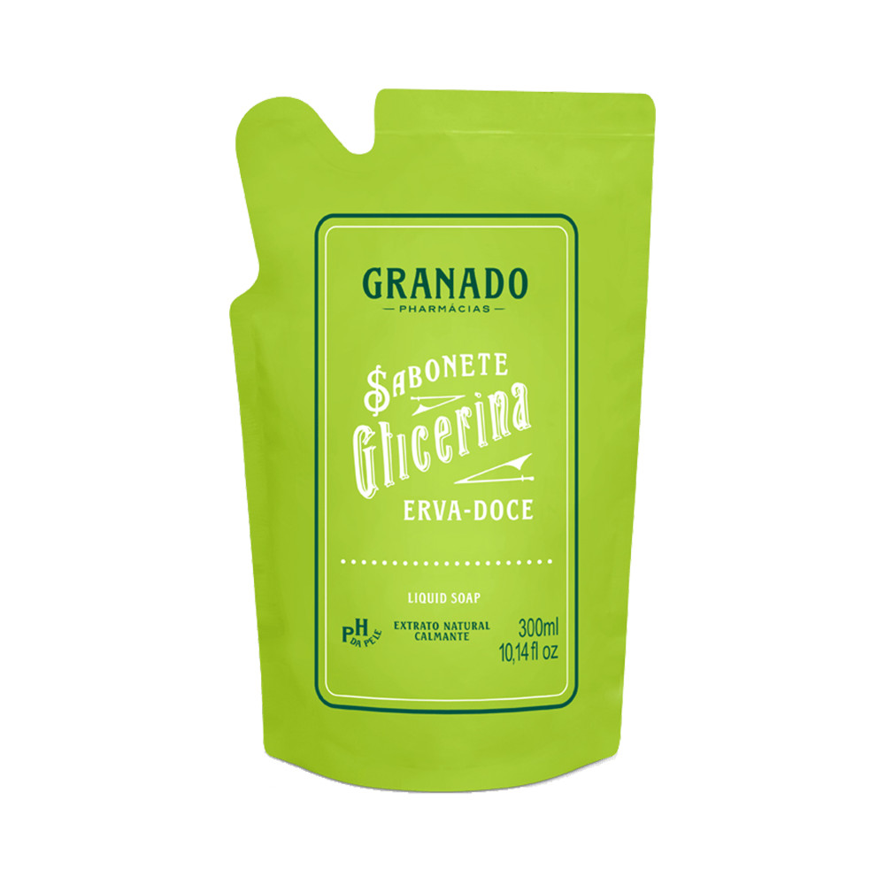Sabonete Líquido Granado Refil Erva Doce 300ml
