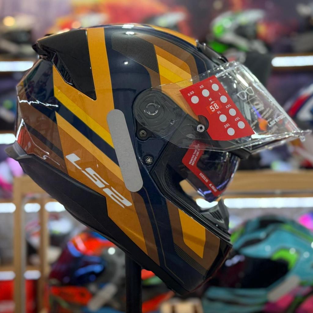 CAPACETE LS2 FF808 STREAM II VINTAGE BLUE/ORANGE