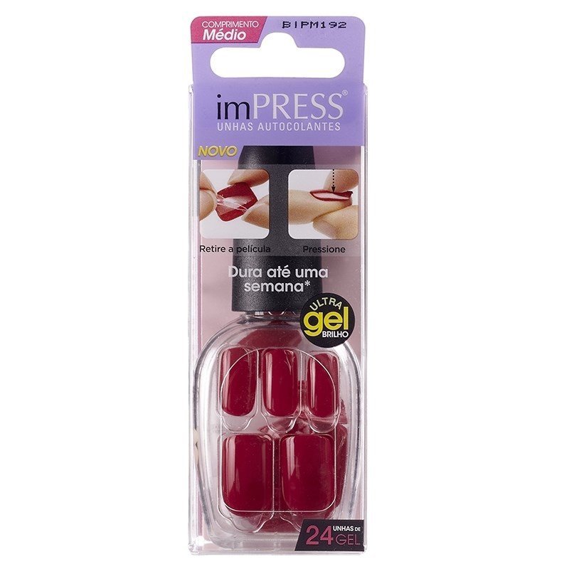 Unhas Adesivas First Kiss Impress Bittersweet em Oferta na Shopee