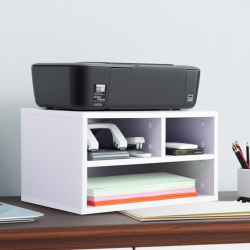 Organizador de Mesa Multiuso 45cm Mdf - Suporte p/ Impressora ou Monitor