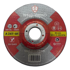 Disco de Desbaste 4.12" para Aço Carbono e Inox 115 x 6,3 x 22,23mm SC Weld ECO 4356