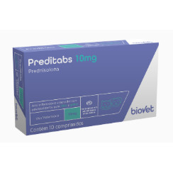 Preditabs Prednisolona 10mg Anti Inflamatório Cães Gatos Alergia Coceira 10 Comprimidos