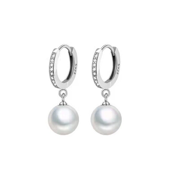 | kit brinco aço inoxidável | 【cartelas de brincos feminino】 ♕S925 prata esterlina brincos de diamante brincos de pérola