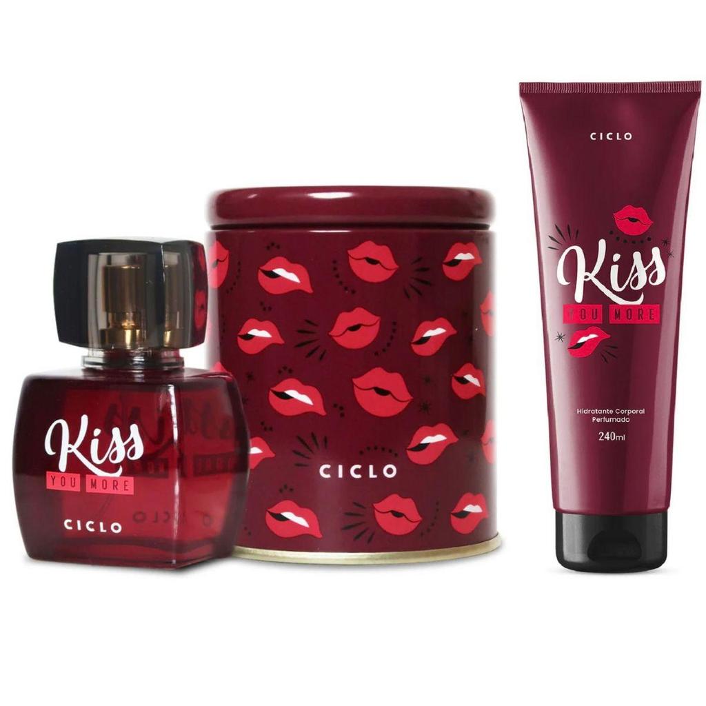 Combo Kit Kiss You More Deo Colonia Perfume 50ml + Loção Hidratante Perfumada Ciclo Cosméticos