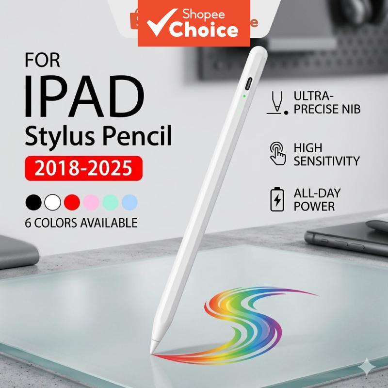 Caneta Capacitiva para iPad Compatível com Apple Pencil 1/2, Caneta para iPad pa