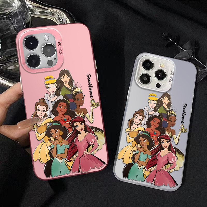 Capinha de personalizado Cute Princesas da Disney para Samsung S20 S21 S23 FE S24 Plus S23 S24 Ultra S25 Edge M34 capa