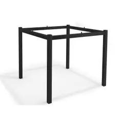 Base Mesa de Jantar Reno M002 AÇO s/Tampo Polipropileno Preto - Kappesberg