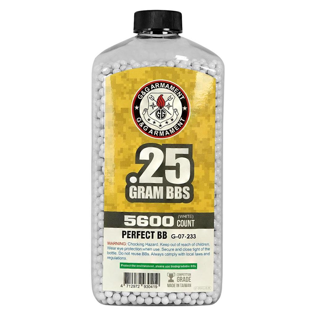 BBS MUNIÇÃO AIRSOFT G&G 5600UN. 0.25G