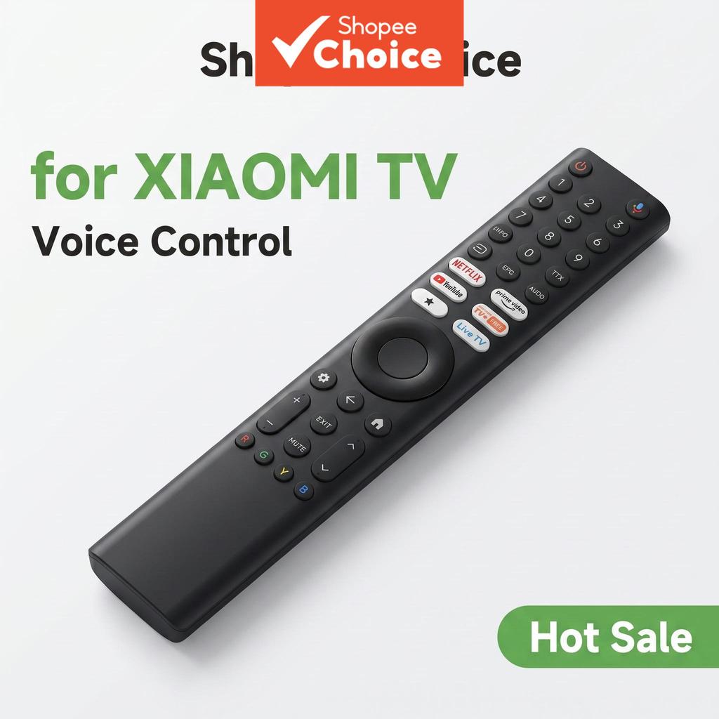 Adequado para TV Xiaomi, controle remoto Bluetooth de voz branco de 6 botões XMR