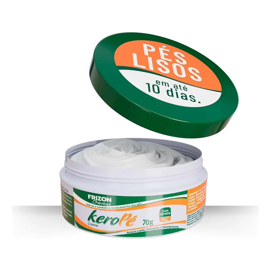 Frizon Kero Pé 70g Hidratante Redutor De Calos Desodorante Para Pés Creme