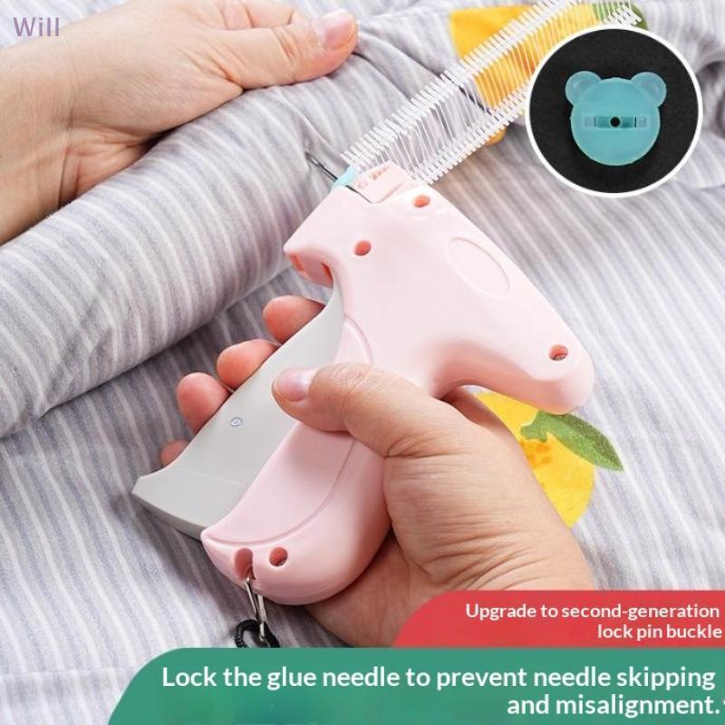Qui Fixador De Roupas , Mini Máquina De Costura De Vestuário De Reparo , Conector Botão Instantâneo De Portátil Bainha P — imagem 2 de 2