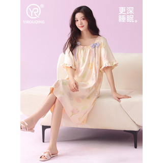 Yi Tenderness [Super Soft] Camisola Feminina Verão 2026 Novo Estilo Puro Algodão Bonito Doce Estilo Princesa Homewear