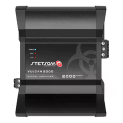 Módulo Amplificador Stetsom Vulcan 2000 1 Canal De 2000w Rms Para Carro Preto