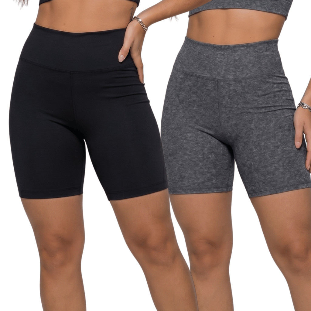 Bermuda Ciclista Suplex Feminina Academia Fitness Cintura Alta Modeladora Treino Corrida Caminhada Premium