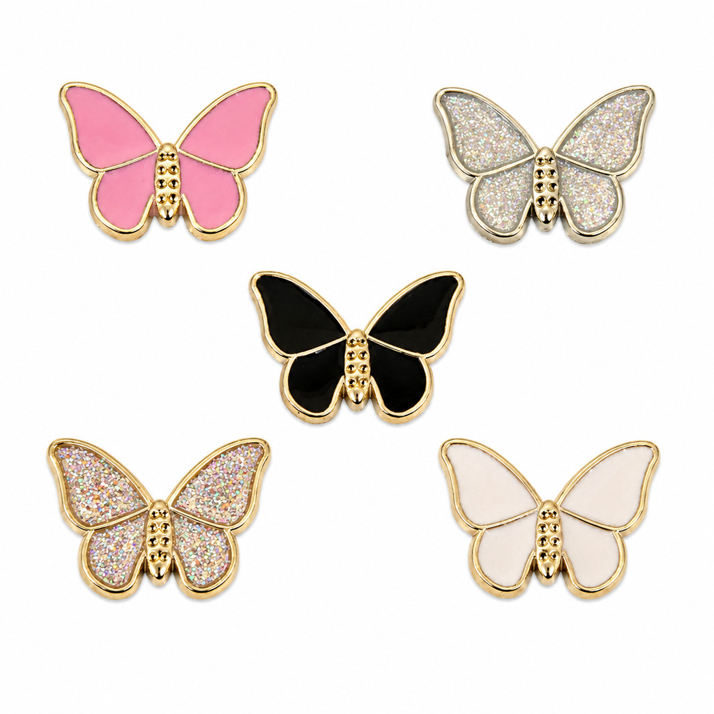 Aplique Borboleta Esmaltada Dourada – Atacado 2X 2.5cm 100pcs