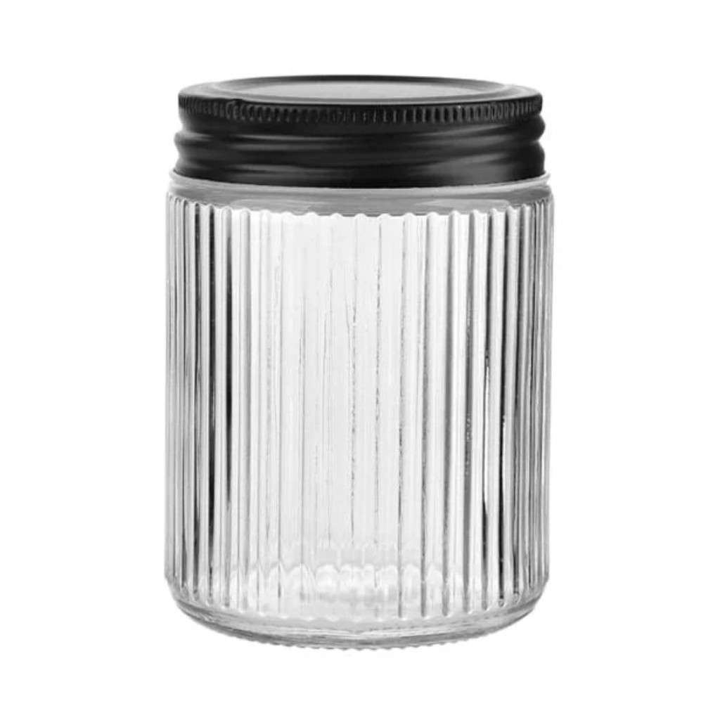 Pote Redondo de Vidro Riviera 325ml com Tampa Allmix Transparente para Armazenar Alimentos e Mantimentos