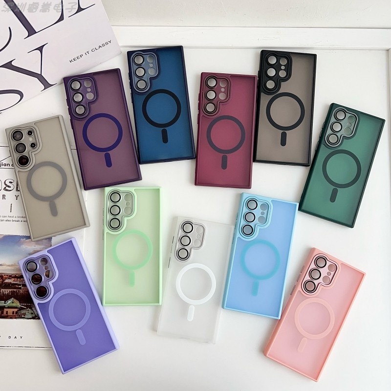 Capa Magnética Samsung Fosca Luxo | Carregamento Sem Fio | Proteção 360° | S23/S24/S25 Ultra/FE + S26/Ultra/Plus