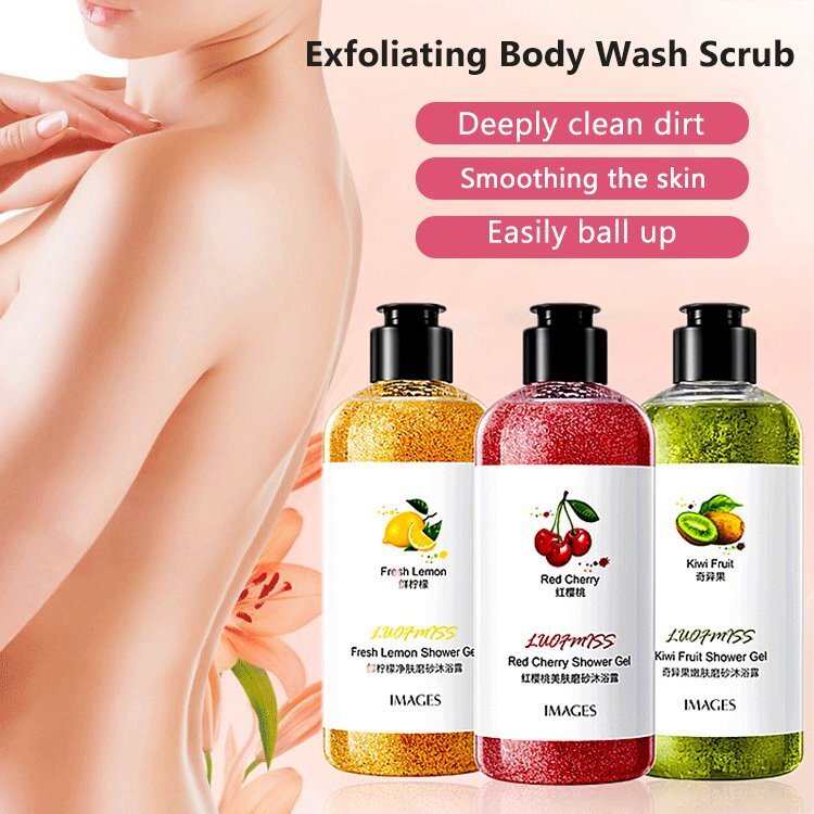 【Esfoliante E Hidratante】Exfoliating Body Wash Scrub/Aroma Scrub Body Wash/Silk Smooth/Pele Suave/Longa Duração