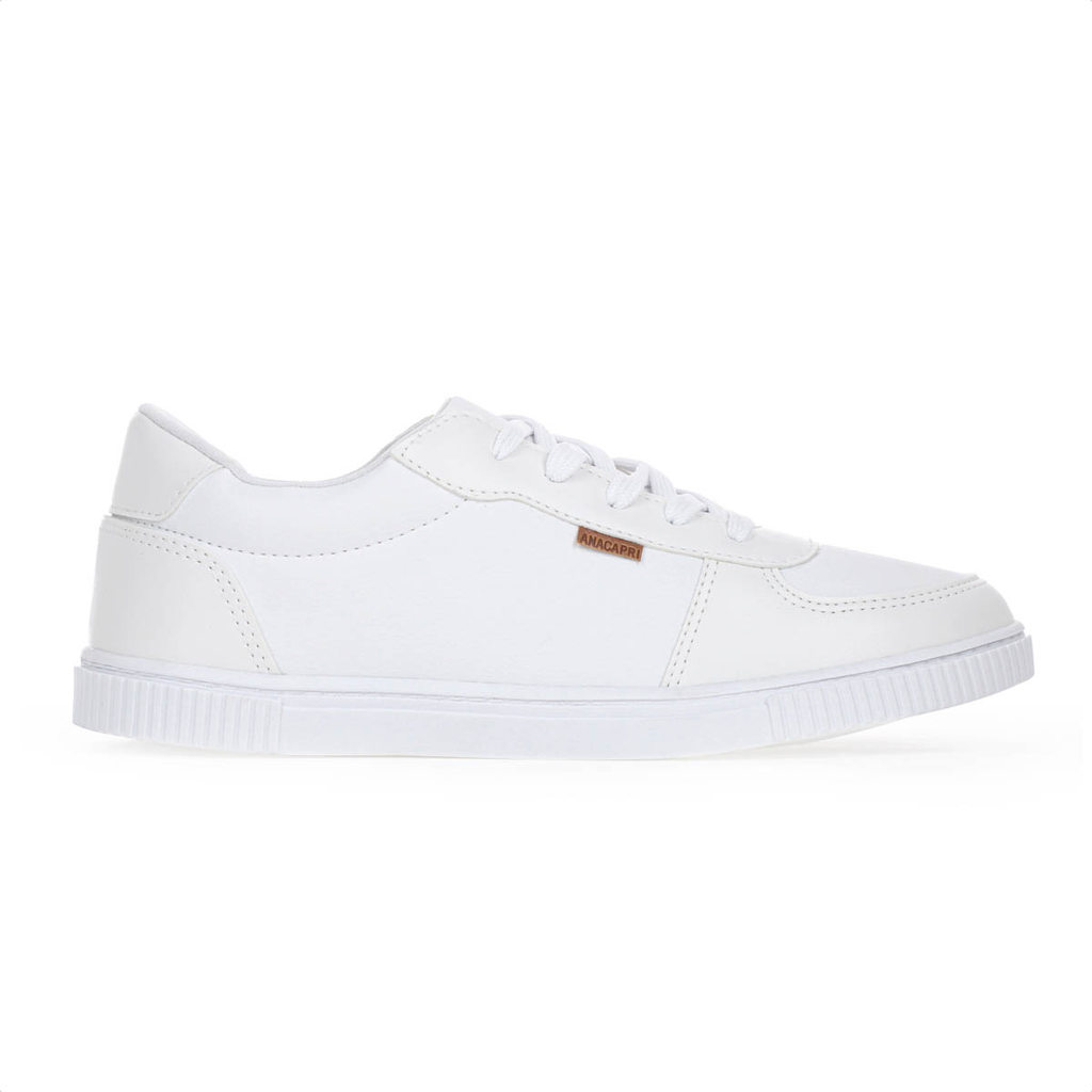 Tênis Anacapri Sola Riscada Slim Branco - Feminino