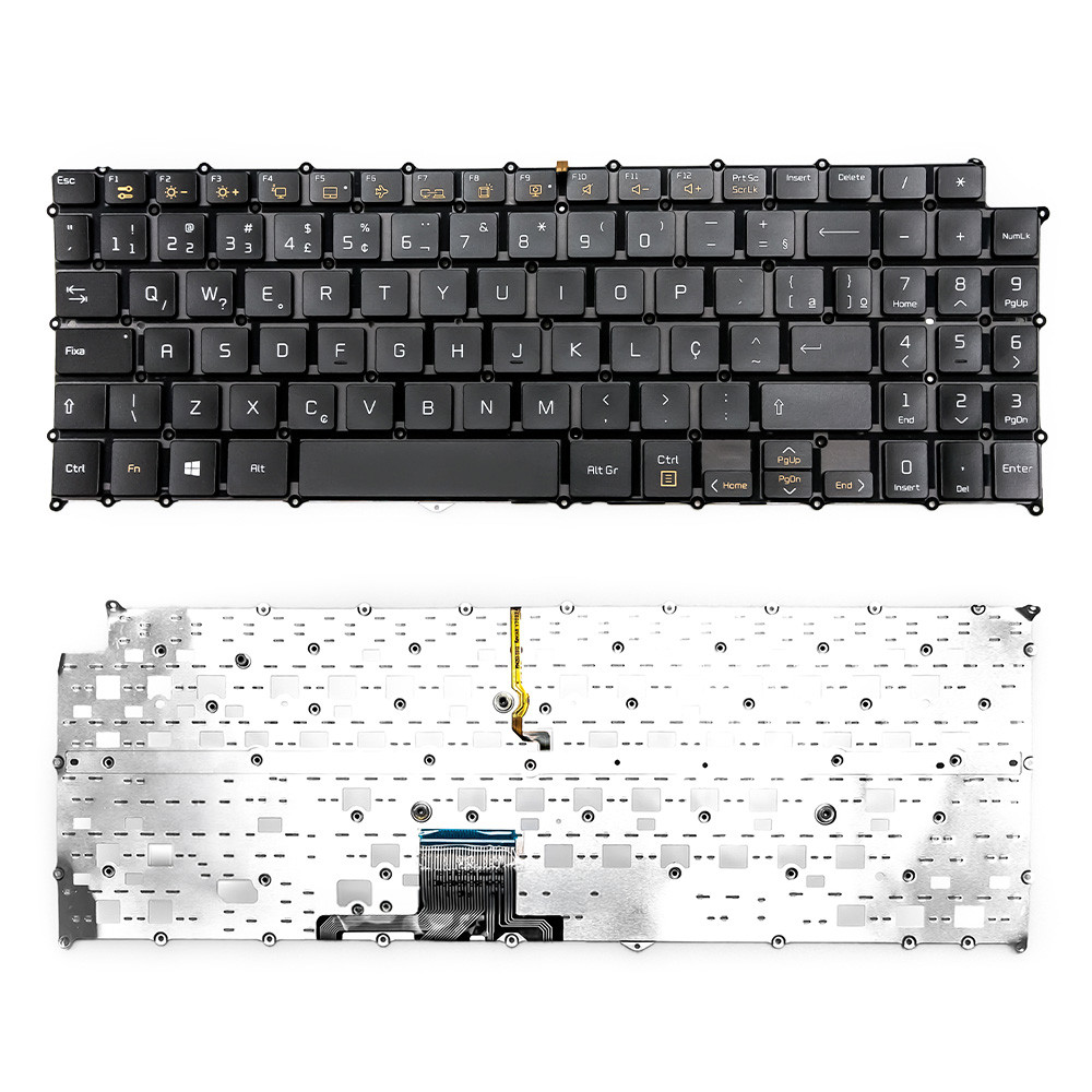 Teclado para Notebook Lg Gram 15 15Z970 Sem Moldura