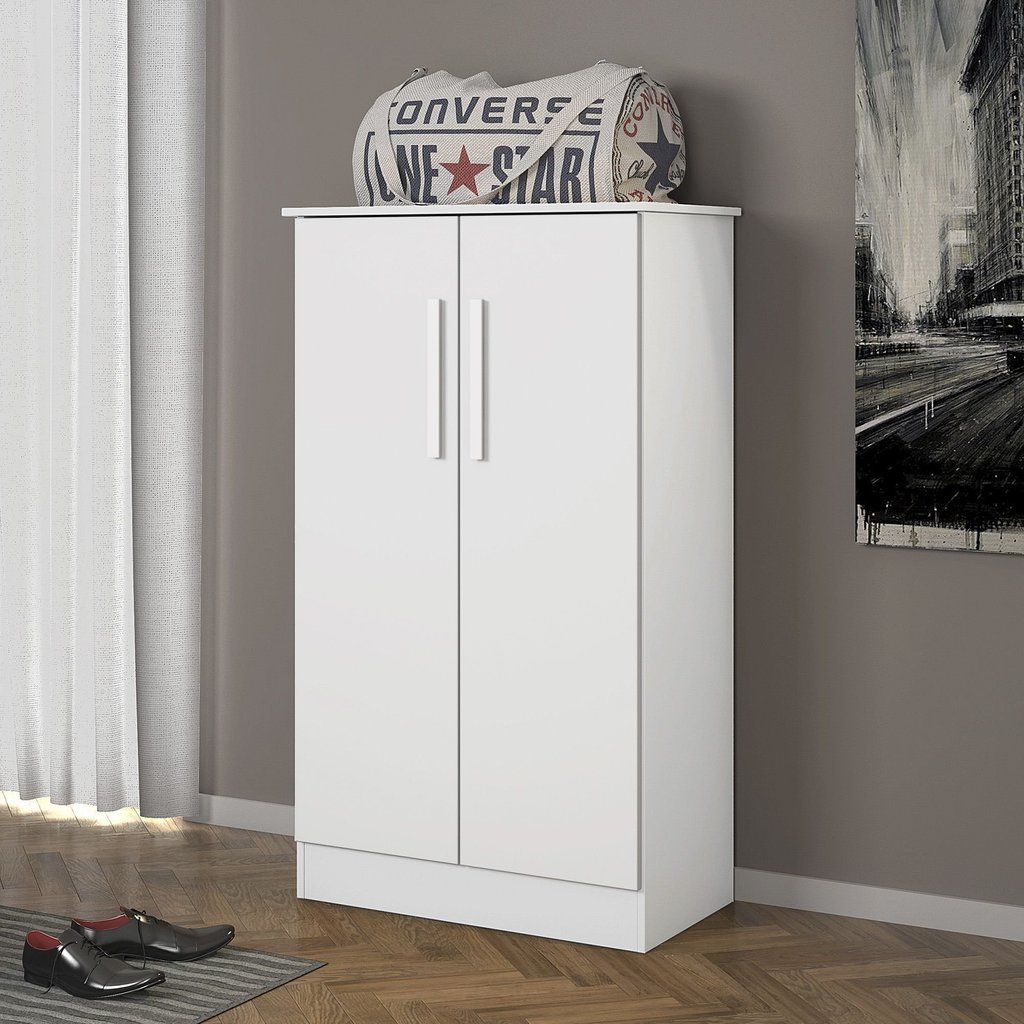 Sapateira 2 Portas Alaska Branco/New Branco New