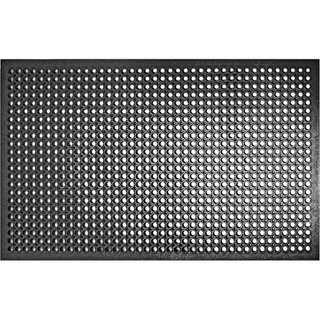 Tapete de Borracha Antifadiga e Resistente a Gordura para Uso Comercial New Star Foodservice 533517, 36" x 60", Preto
