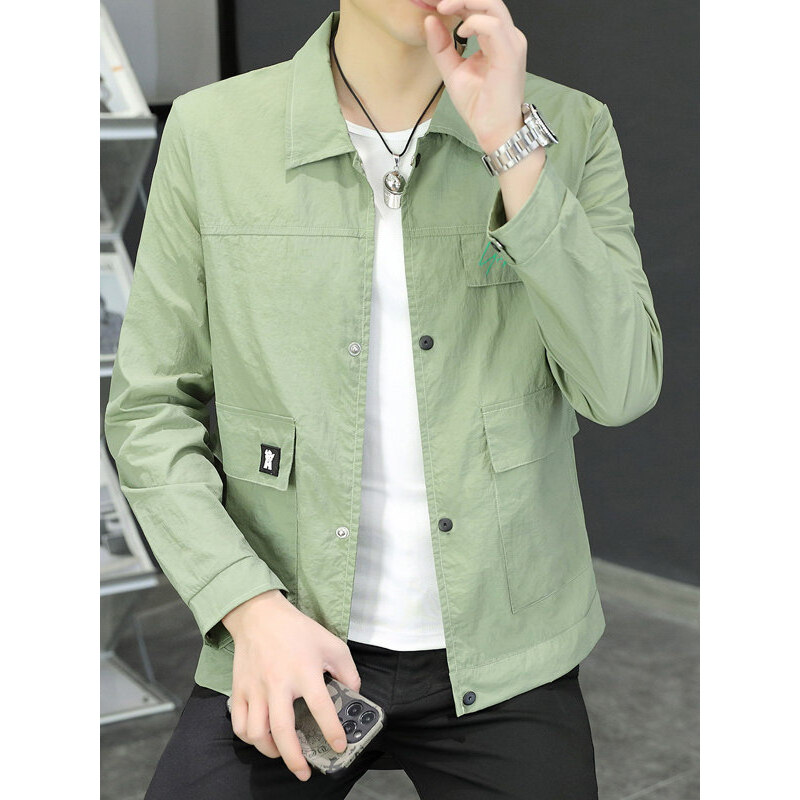 2026 Novo estilo jaqueta ultrafina masculina verão protetor solar roupas casuais High-End roupas masculinas de venda que