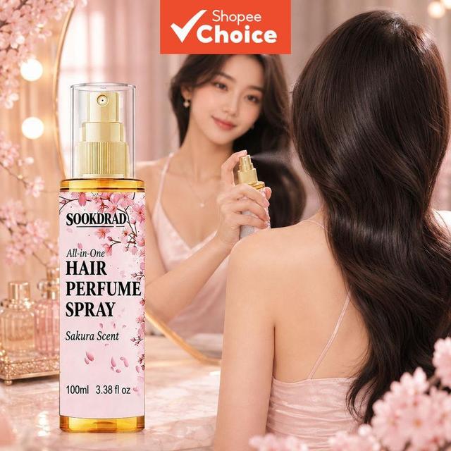 Perfume Capilar Sakura Spray, 100 ml - Fragrância Elegante, Presente Perfeito para o Festival