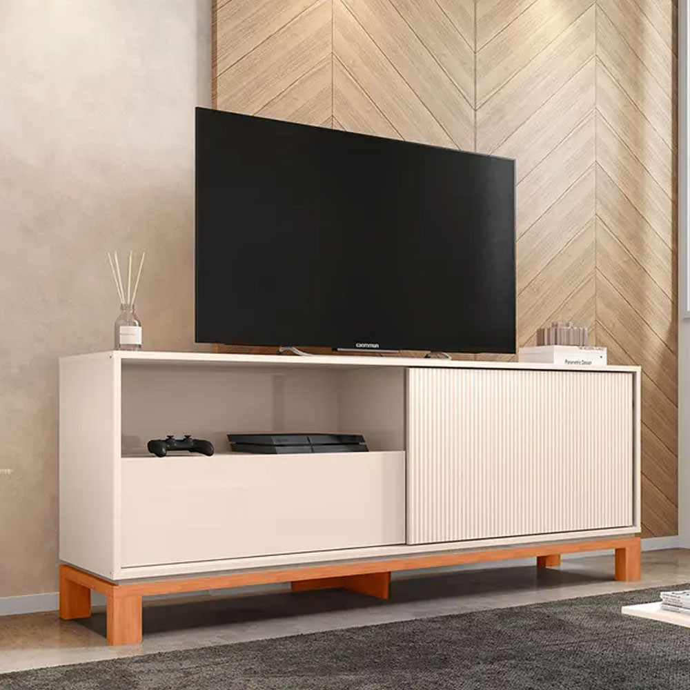 Rack Mondrian para TV até 55 Polegadas 1,5M 01 Porta 01 Gaveta Caemmun — imagem 2 de 2