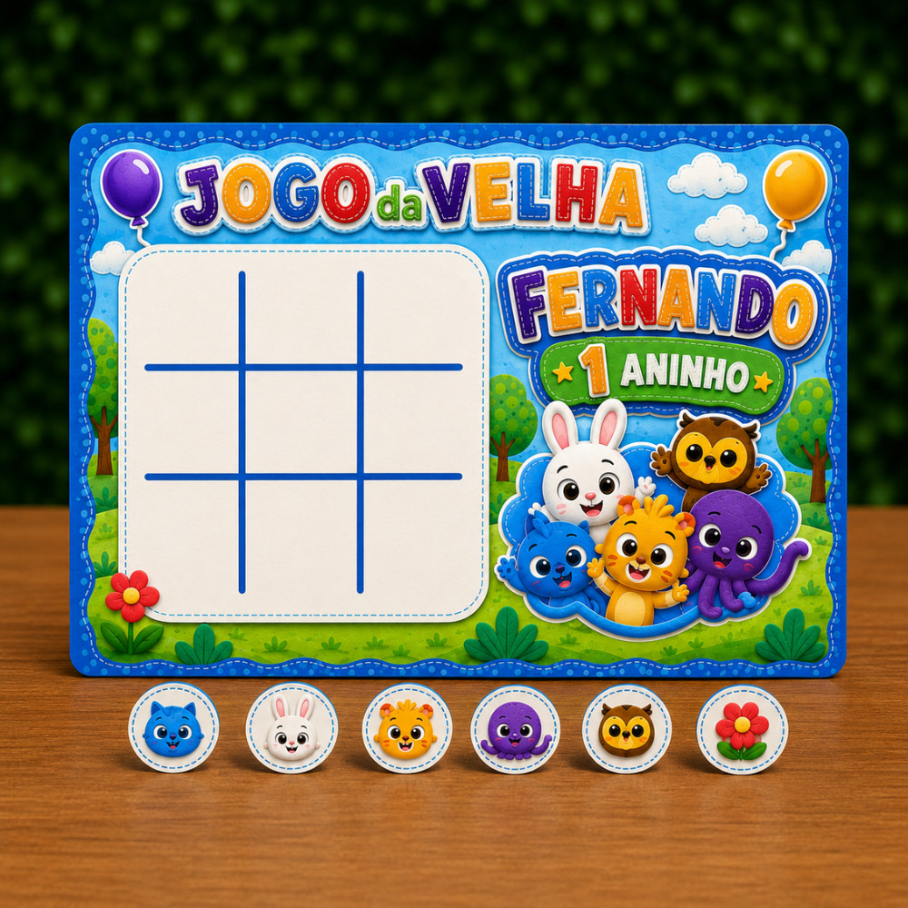 Lembrancinha Personalizada Jogo da Velha Bolofofos / Lembrancinha de Aniversário Personalizada