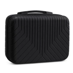 Frasqueira de Mão Rígida Viagem Polipropileno Necessaire Preta