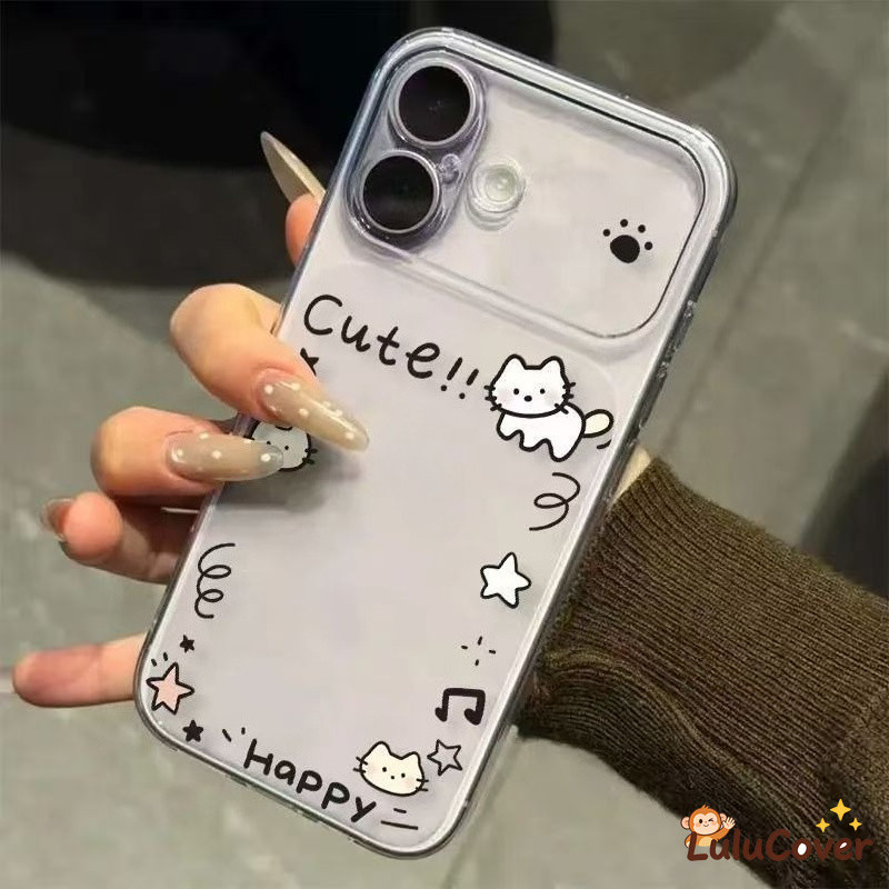 Capas Transparentes De Gato De Desenho Animado Para Samsung Galaxy A18 A17 M17E F17 A27 A26 A25 A24 A23 A22S M22 A21S A2