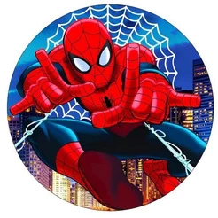 Capa de Painel Homem-Aranha Heróis Spidey Friends Festa Redondo Tecido Sublimado Vários Modelos 1,50x1,50m e 50x50cm