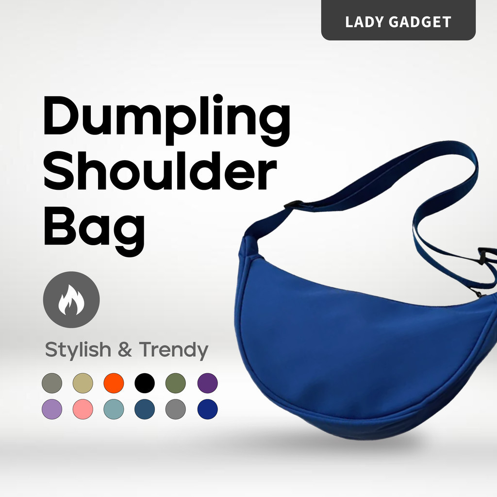 Bolsa de Ombro Dumpling, Bolsa de Lona Estilo Coreano, Casual de Ombro para Estudantes Femininas, Bolsa Feminina v