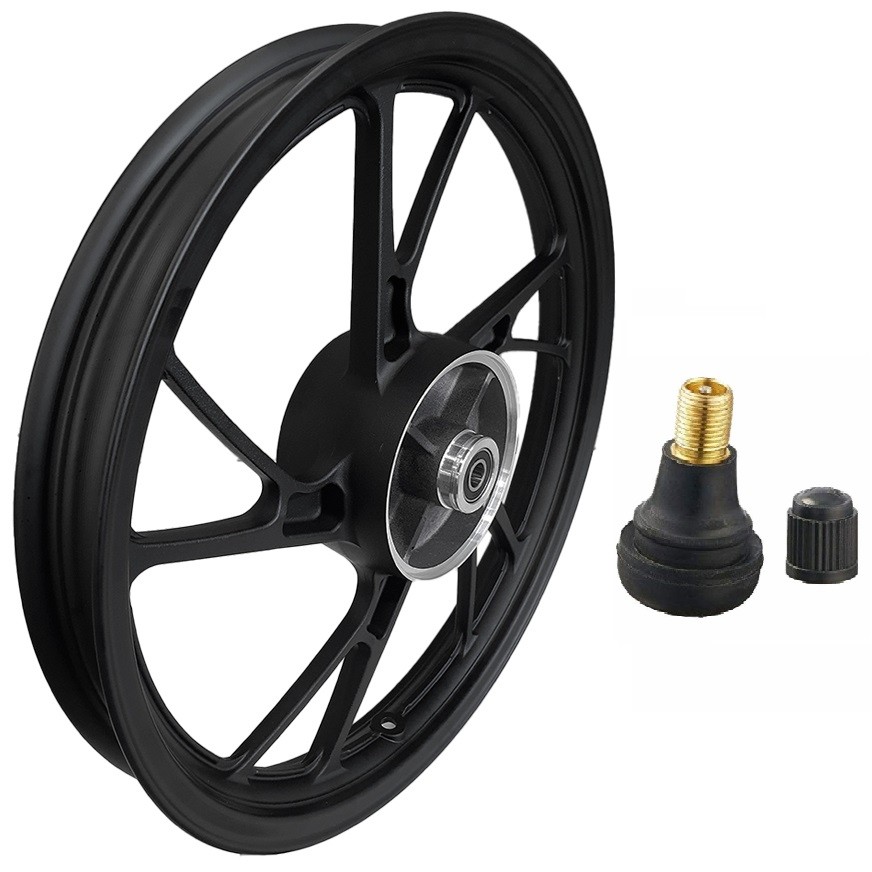 Roda Traseira Liga Leve Pe De Galinha Titan Fan 150 160 Tambor Lona SPEC COM Rolamentos + BICO BORRACHA