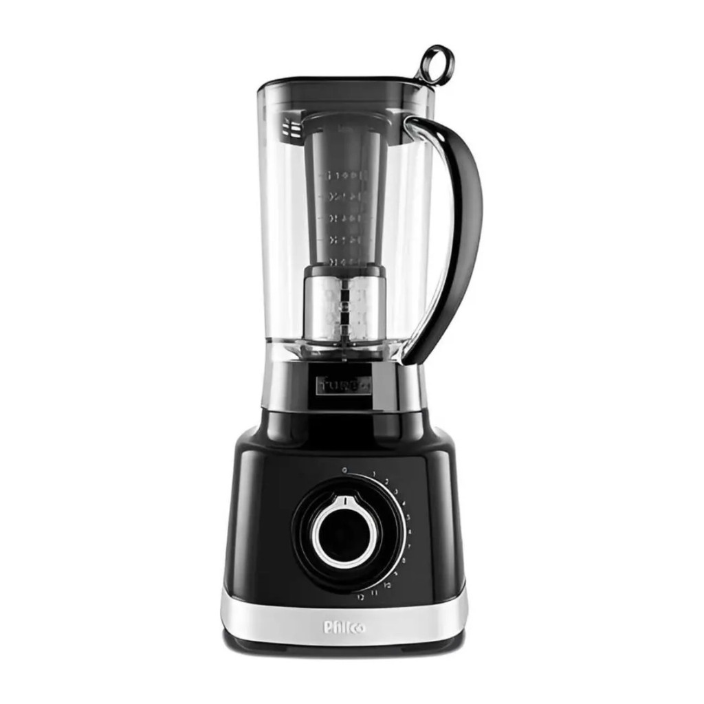 LIQUIDIFICADOR PHILCO PLQ1310P 1200W 3L COM FILTRO PRETO 127V