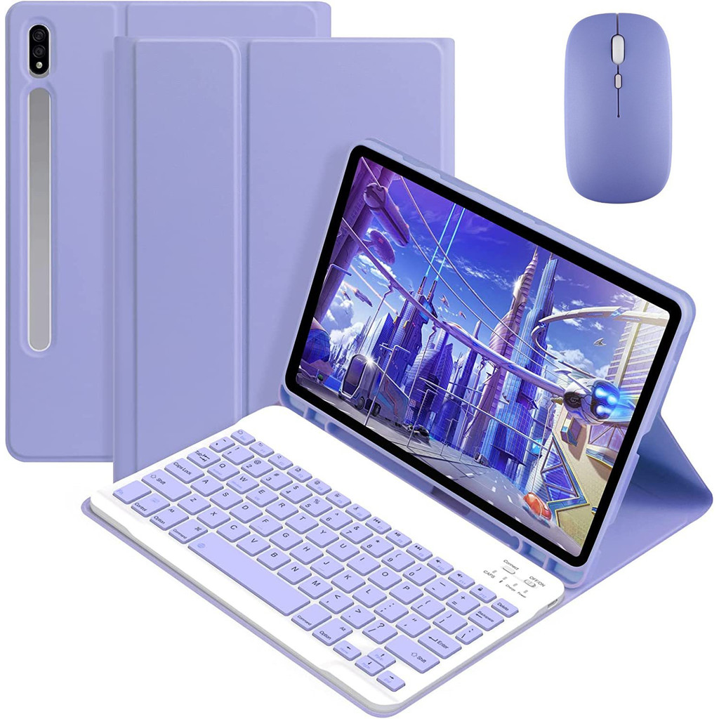 Capa De Teclado Bluetooth Portátil Para Samsung Galaxy Tab S10 FE + 2025 Suporte