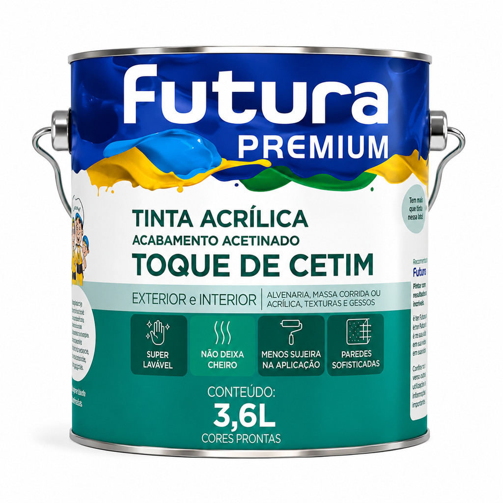 Tinta Acrílica Futura Toque de Cetim Branco 3,6 Litros