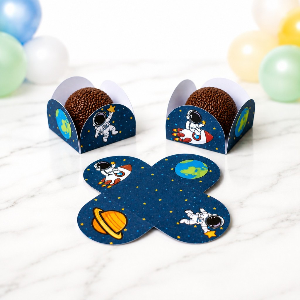 Forminha de Doces Astronauta Personalizada no Tema /Lembrancinha de Festa /Aniversário