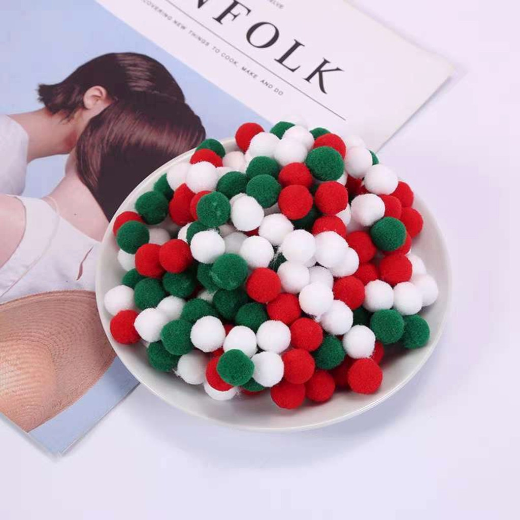 100-1000 Unidade Pompons Elásticos Premium DIY Alta elasticidade Várias cores (as cores podem ser seleciona）10 mm