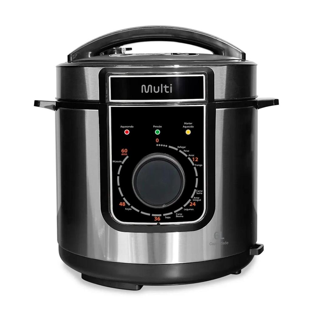 Panela de Pressão Elétrica Mecânica 11 Funções 6L ​1000W GO50 - Multilaser