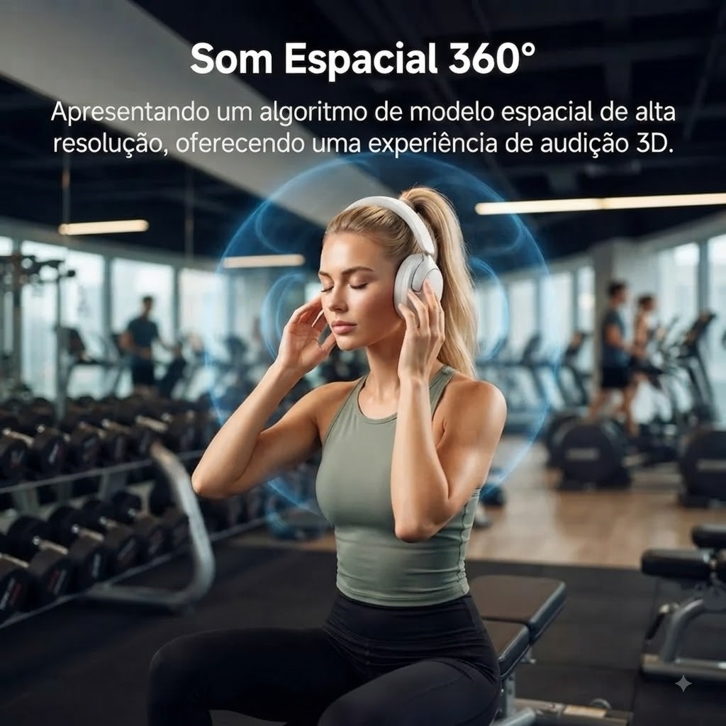 Fone de Ouvido Headphone Bluetooth QCY H3 Pro ANC 50dB LDAC BH24H3B 55h
